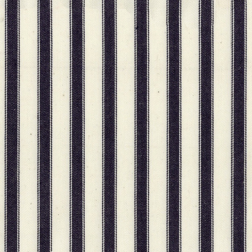 Ian Mankin Ticking Stripe 2 Dark Navy