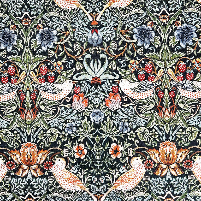 William Morris Tapestries - Strawberry Thief Ebony
