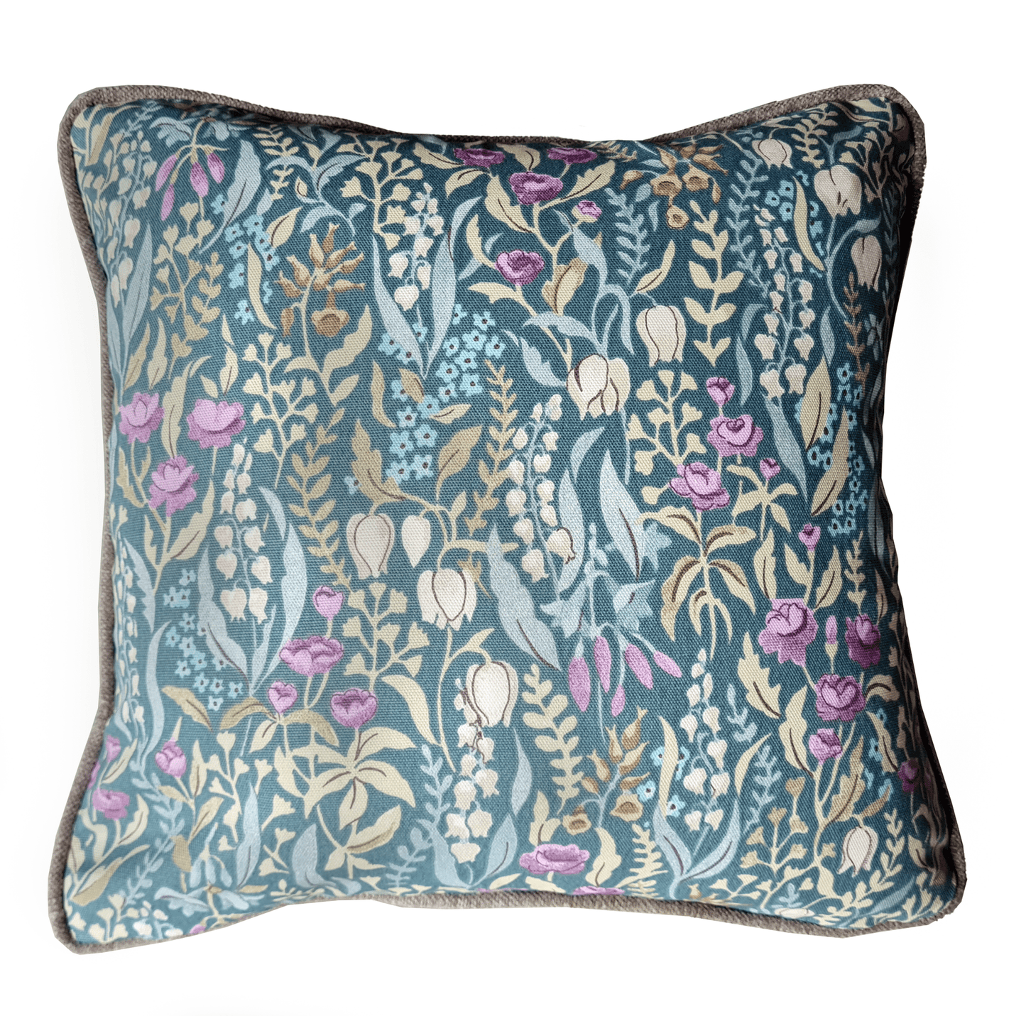 Jade Floral Cotton Scatter Cushion Cover