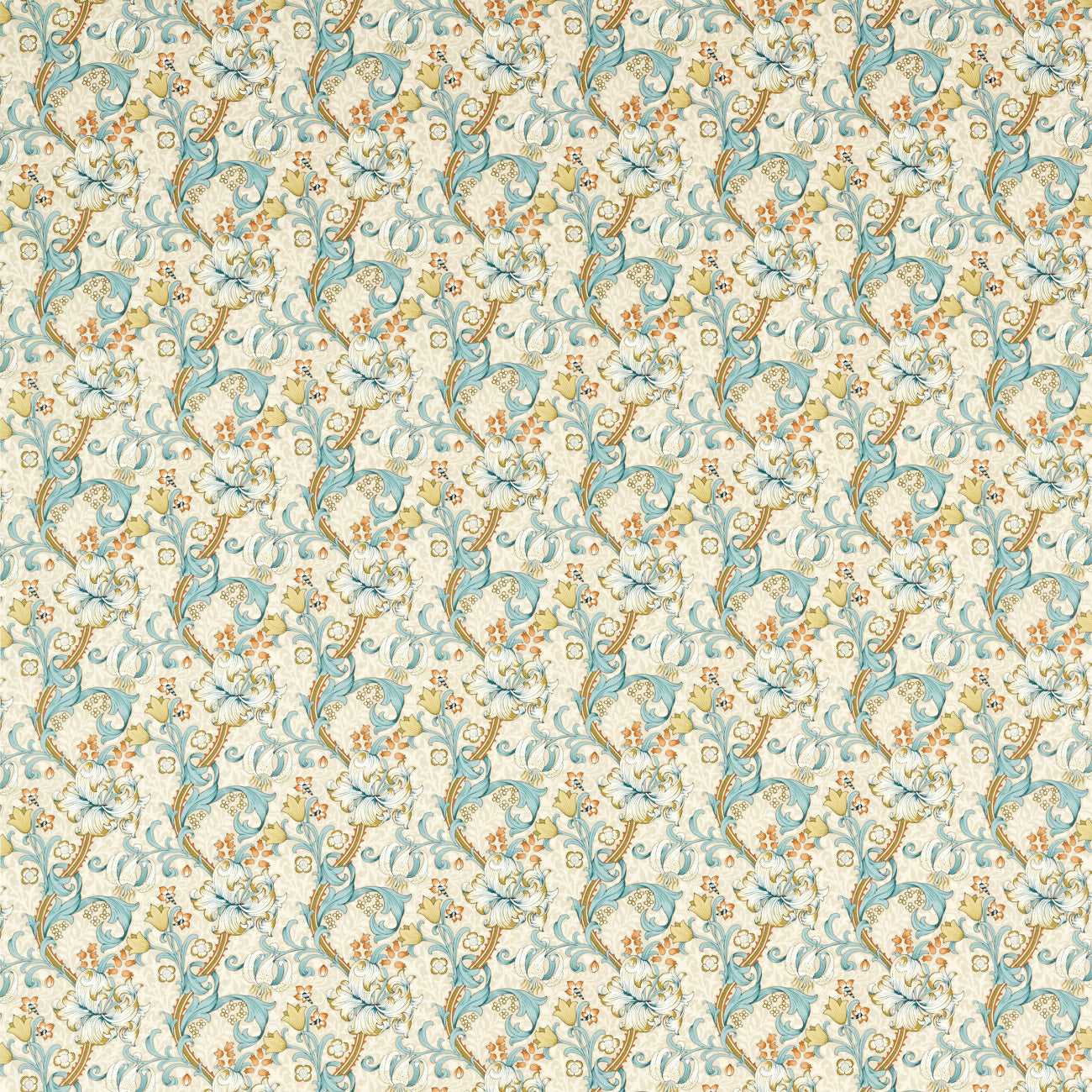 William Morris Golden Lily Linen/Teal