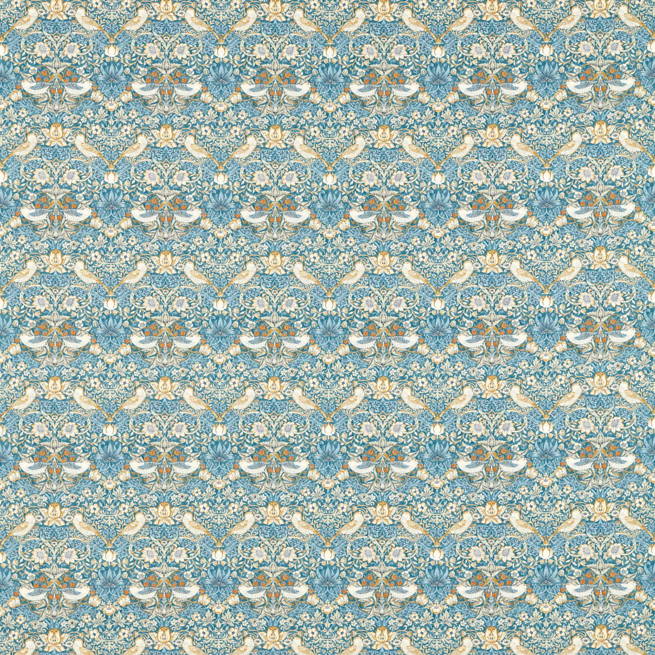 William Morris Strawberry Thief Denim/Spice