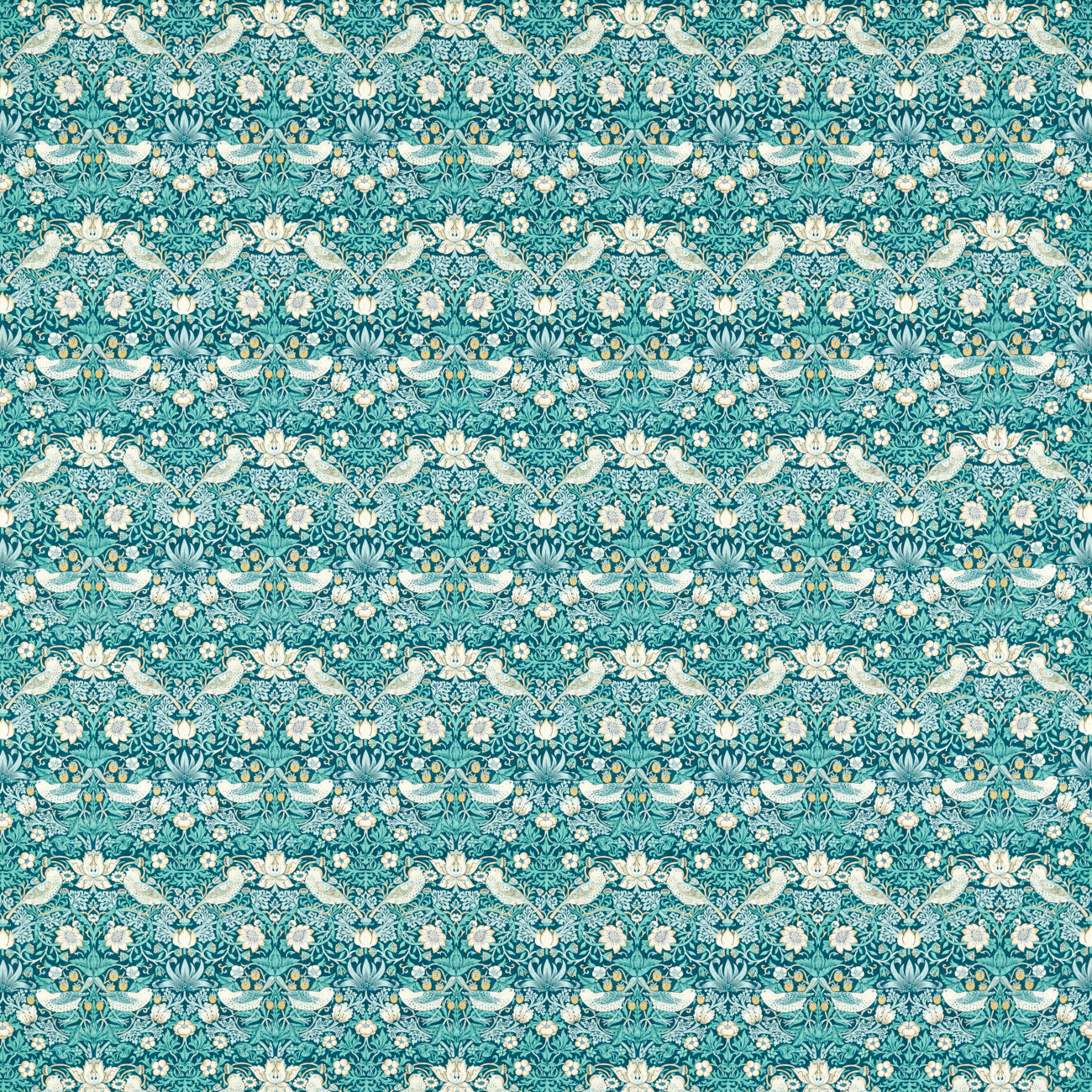 William Morris Strawberry Thief Teal
