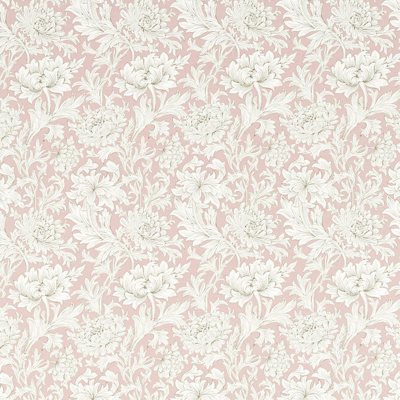 Morris & Co - Chrysanthemum Toile Cochineal Pink
