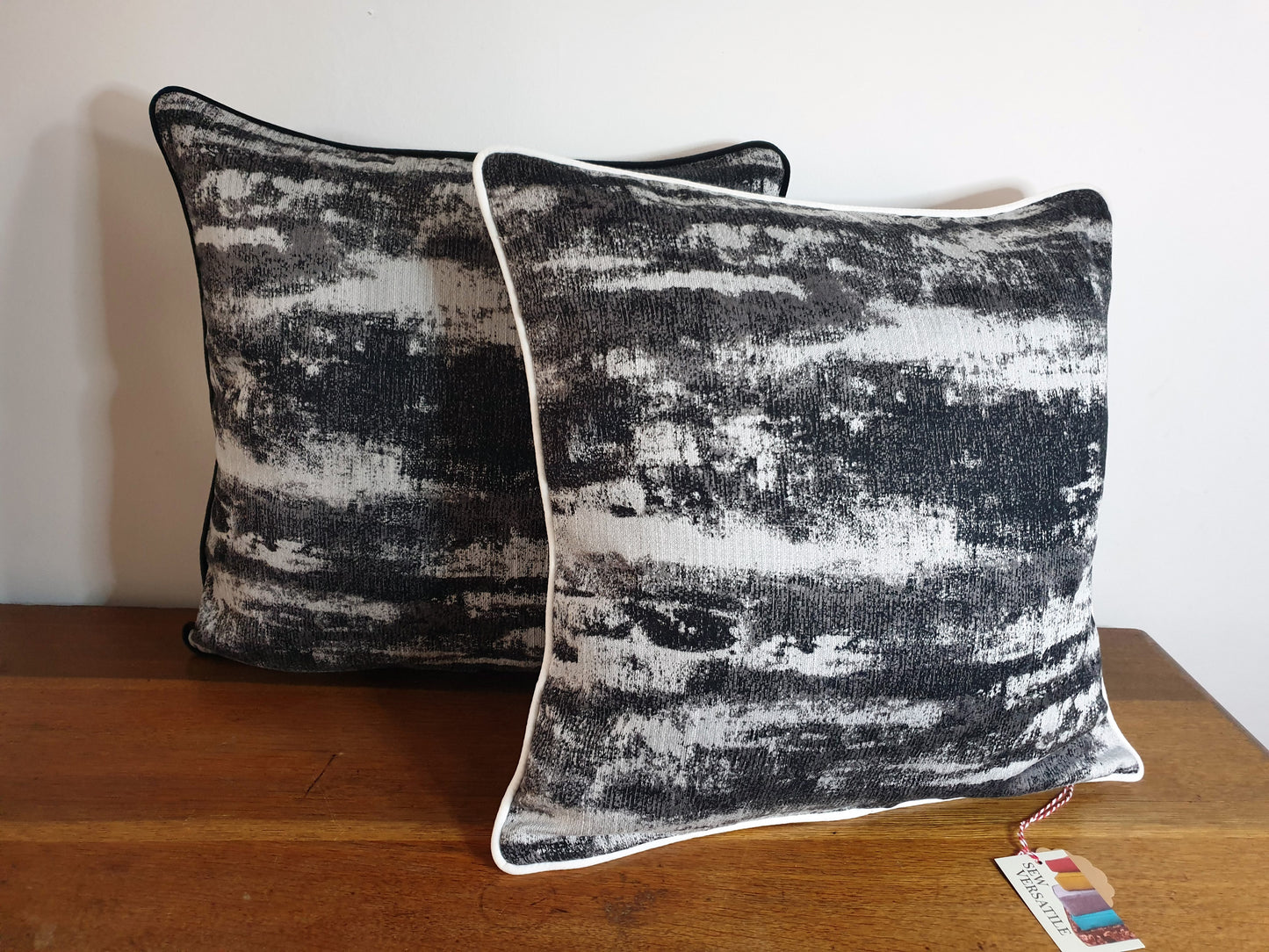 Monochrome Abstract Scatter Cushion Cover