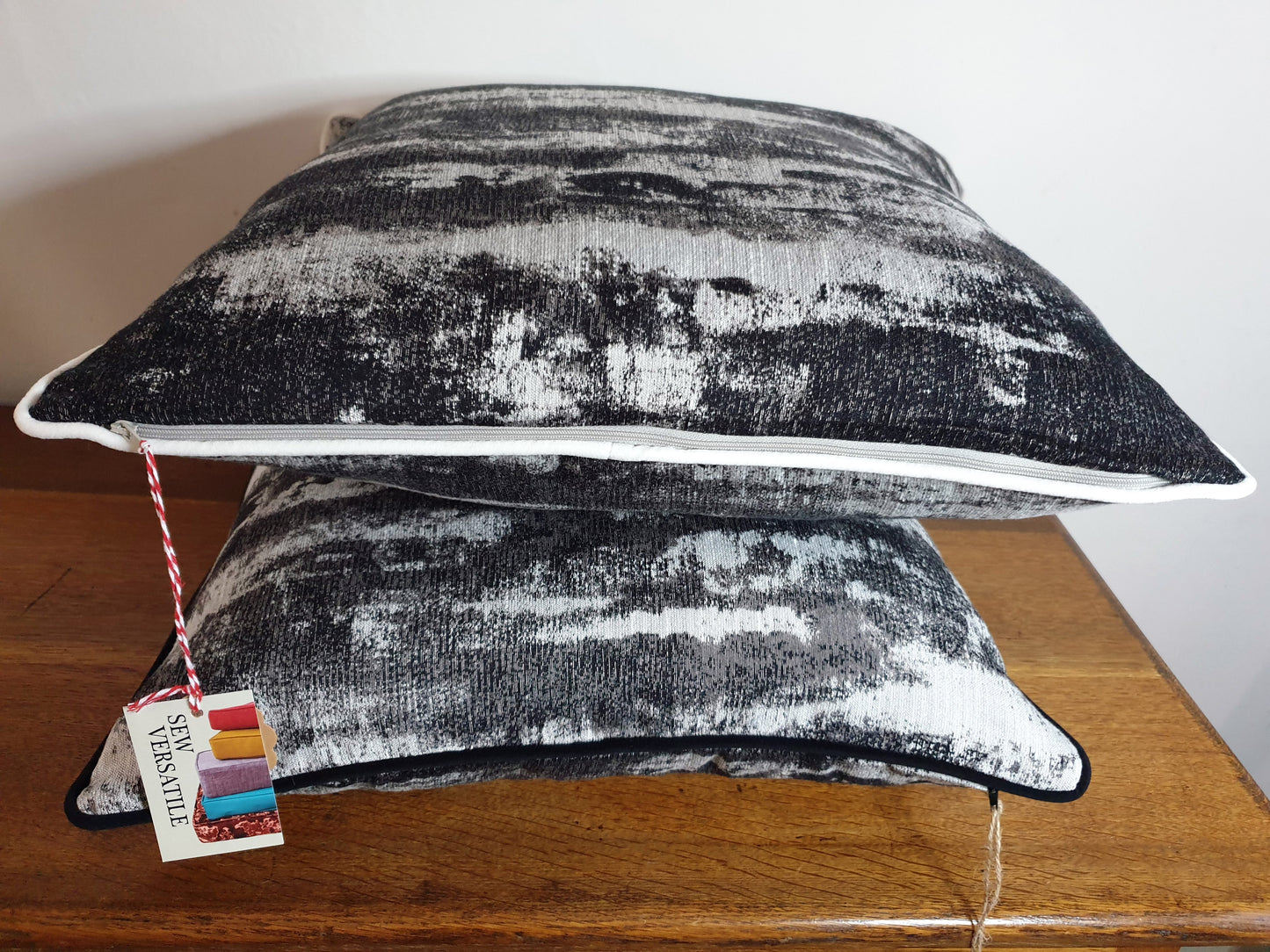 Monochrome Abstract Scatter Cushion Cover