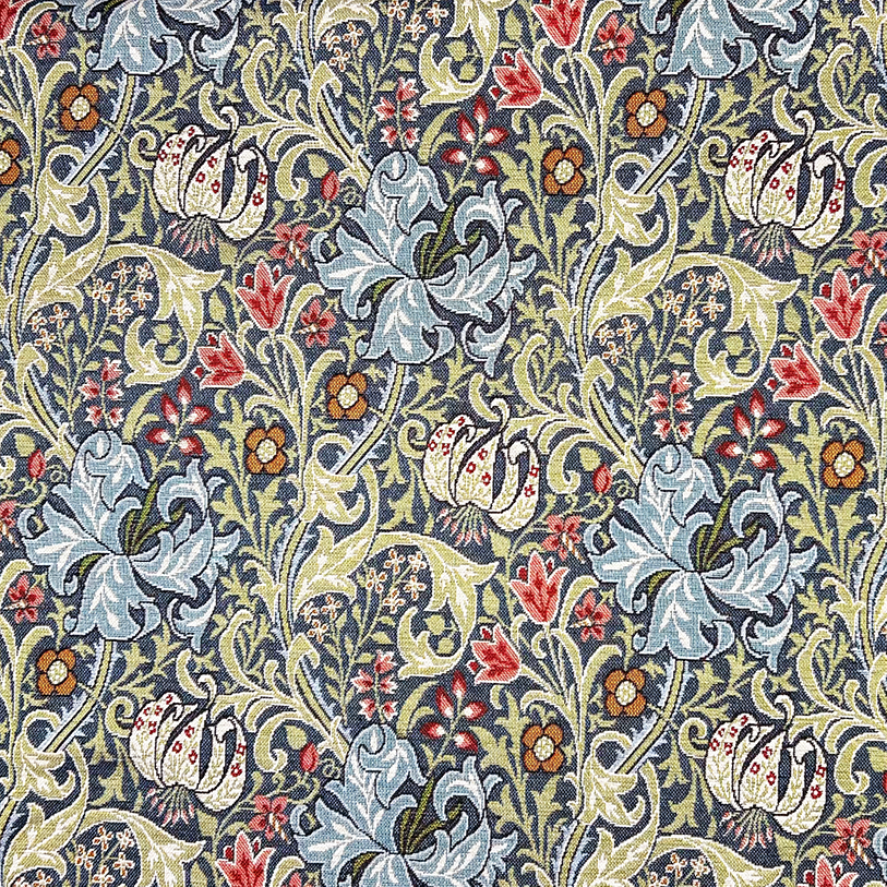 William Morris Tapestries - Golden Lily Denim