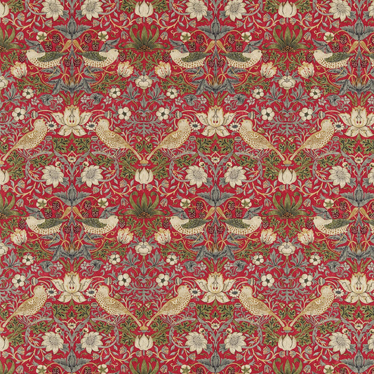 Morris & Co - Strawberry Thief Crimson Slate