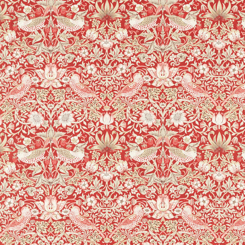 Morris & Co - Strawberry Thief Indian Red