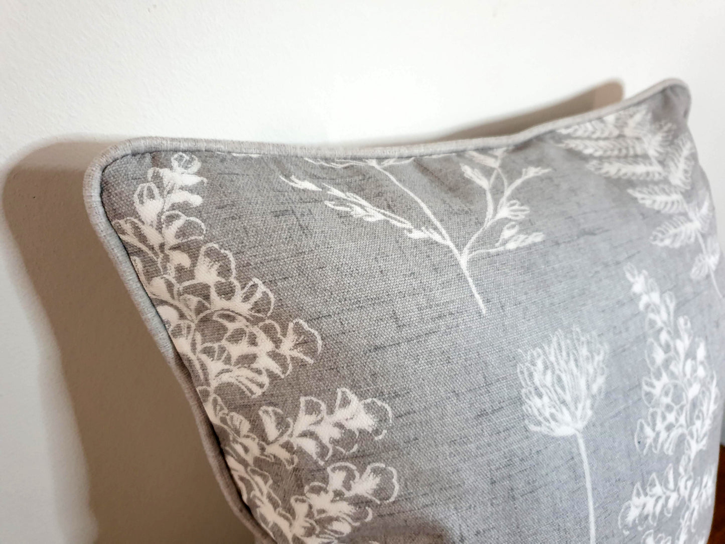 Botanical Grey and White Scatter Cushion Cover
