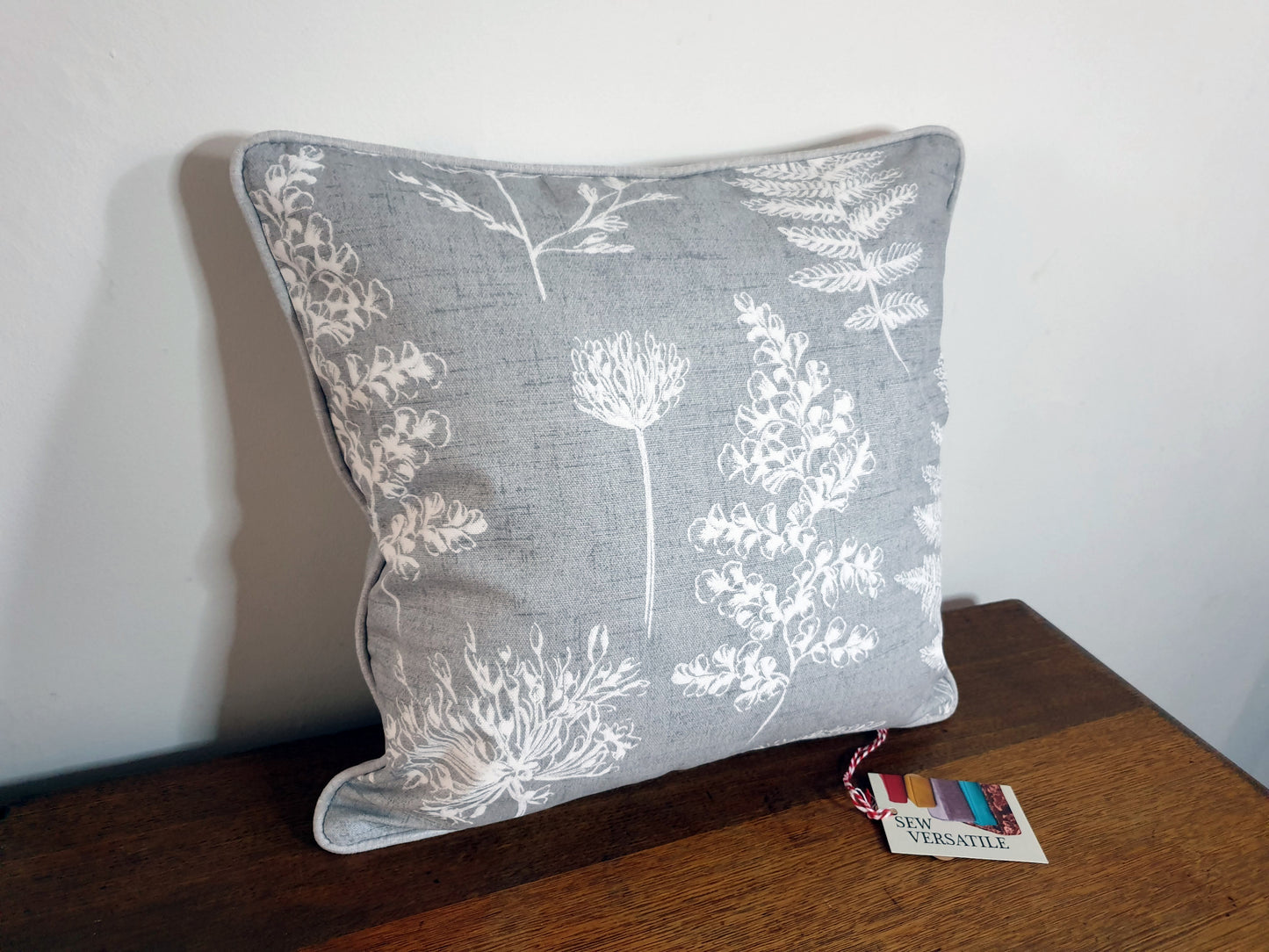 Botanical Grey and White Scatter Cushion Cover