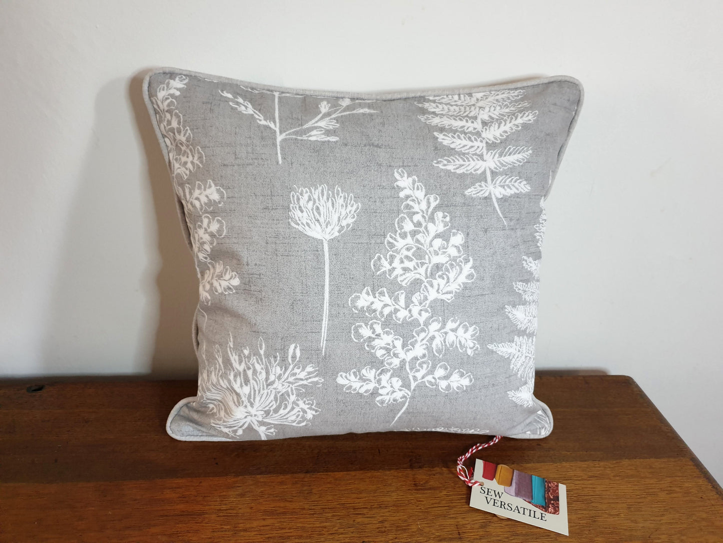 Botanical Grey and White Scatter Cushion Cover