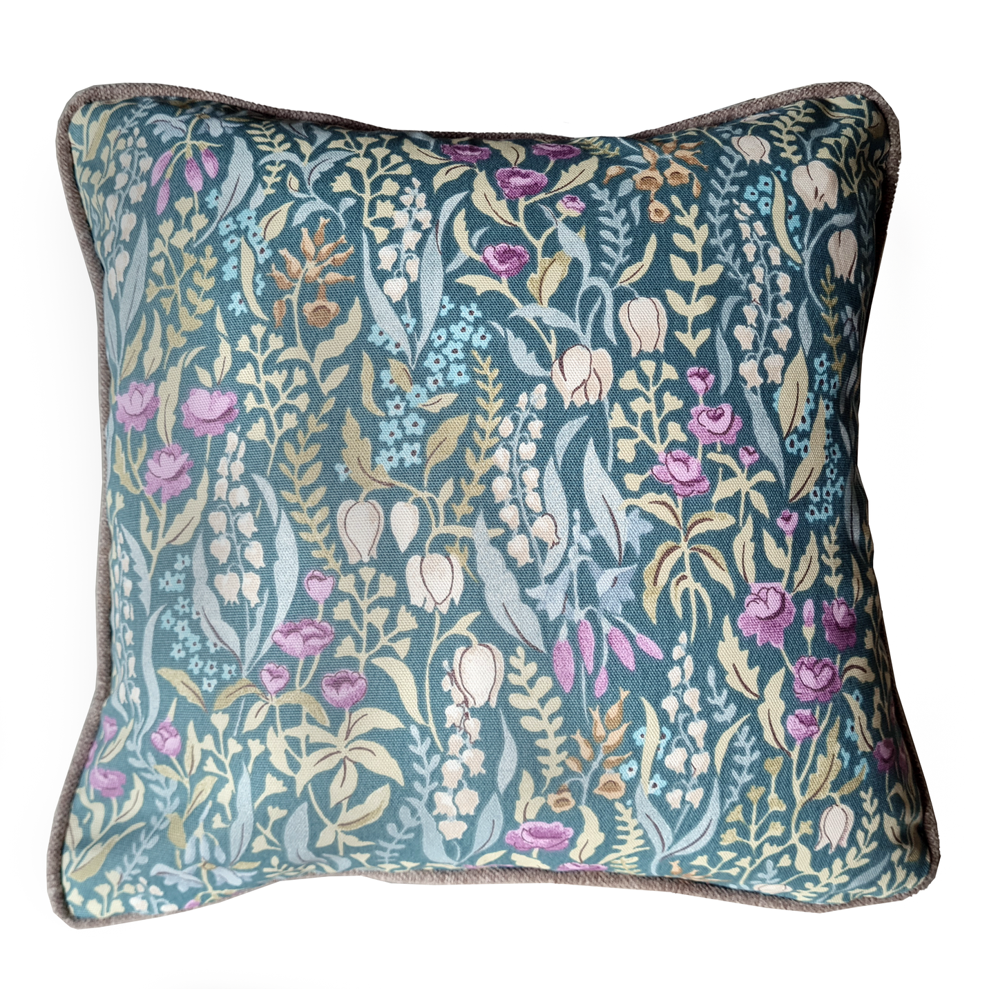 Jade Floral Cotton Scatter Cushion Cover