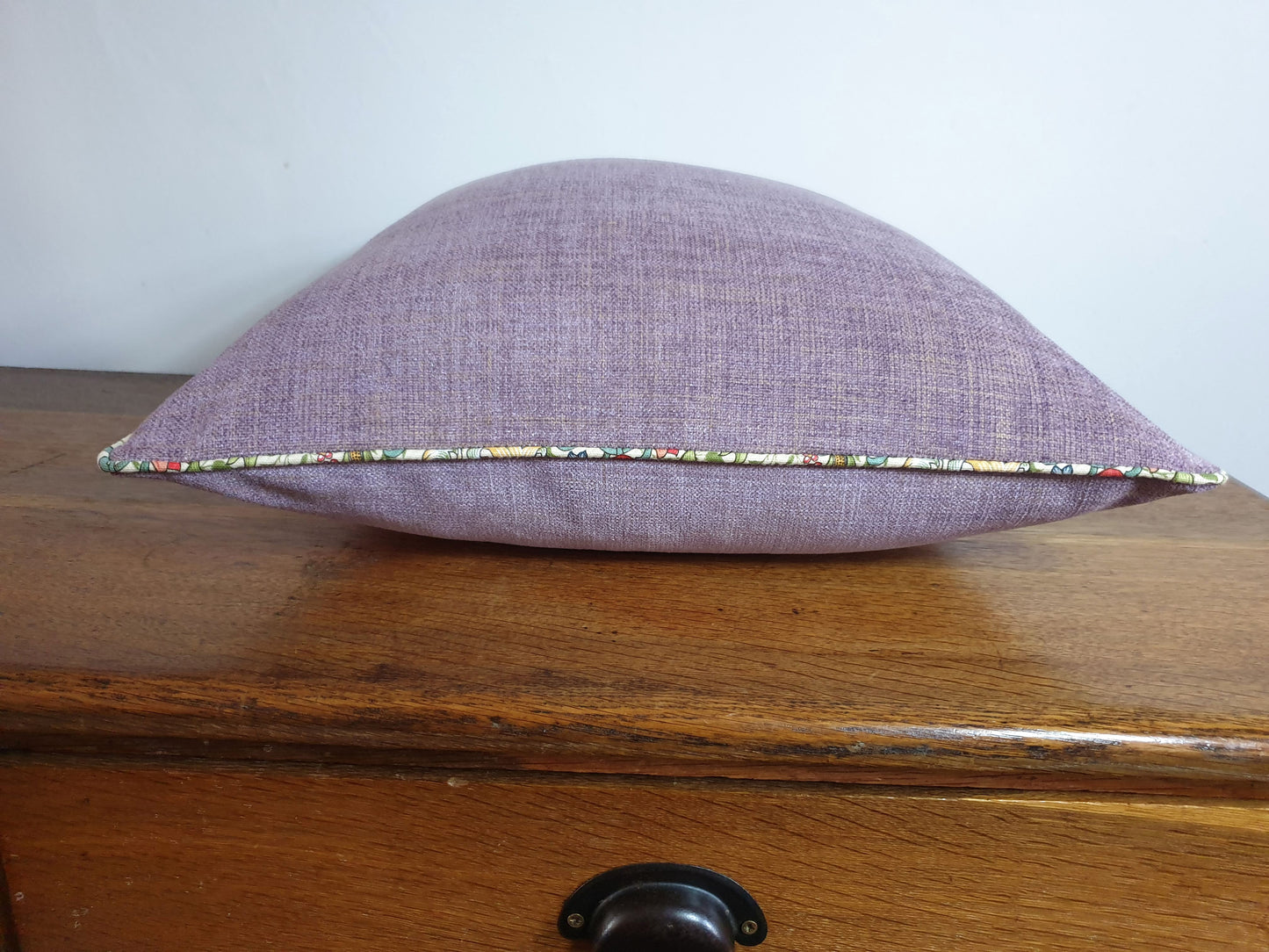 Heather Chenille Scatter Cushion with William Morris Piping